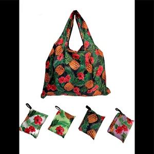 X-Large Size & Heavy Duty Reusable Grocery Bags 4 pcs pack "Island Spirit"